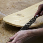 otter surfboards wooden bellyboard workshop