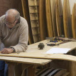 otter surfboards wooden bellyboard workshop