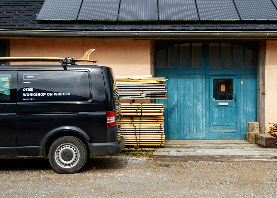 Otter surfboard workshop finisterre van workshop on wheels tour 2019