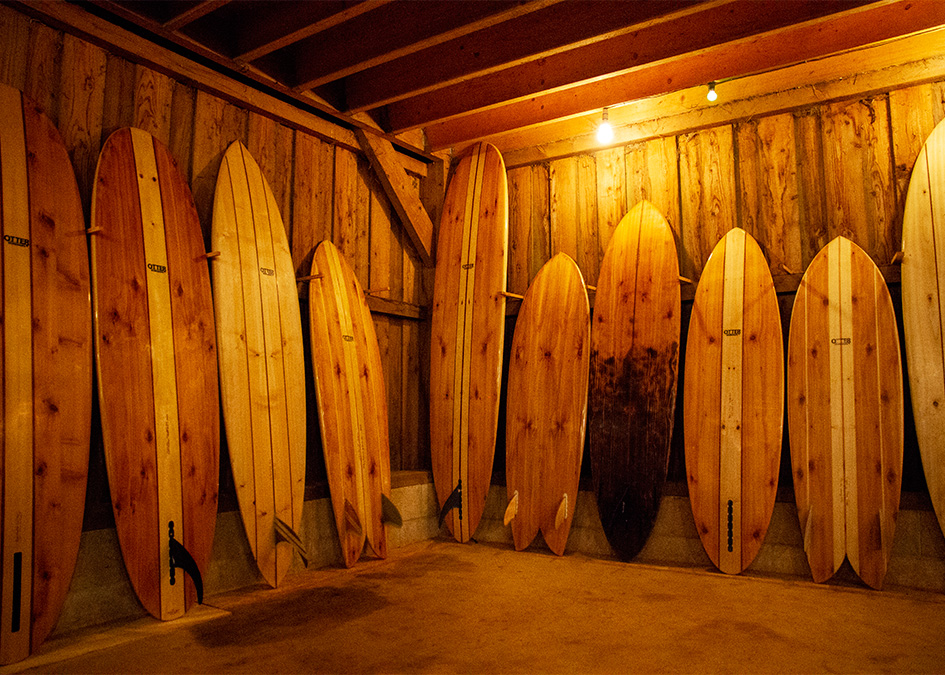 Otter Surfboards AGM Annual Gathering of Makers 2019 wooden surfboard line up