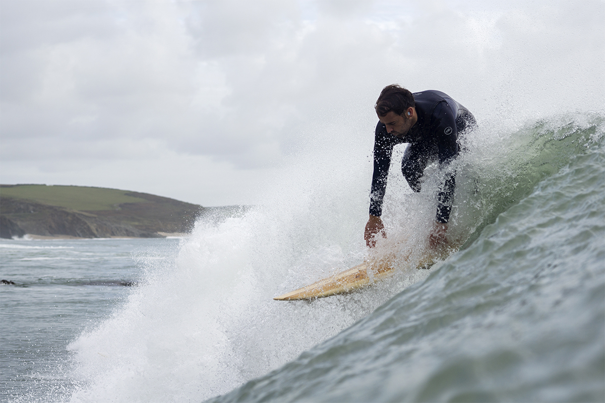 Jake Boex ceramics James Otter Wooden surfboard cup project porthleven jake take-off water shot sam naylor