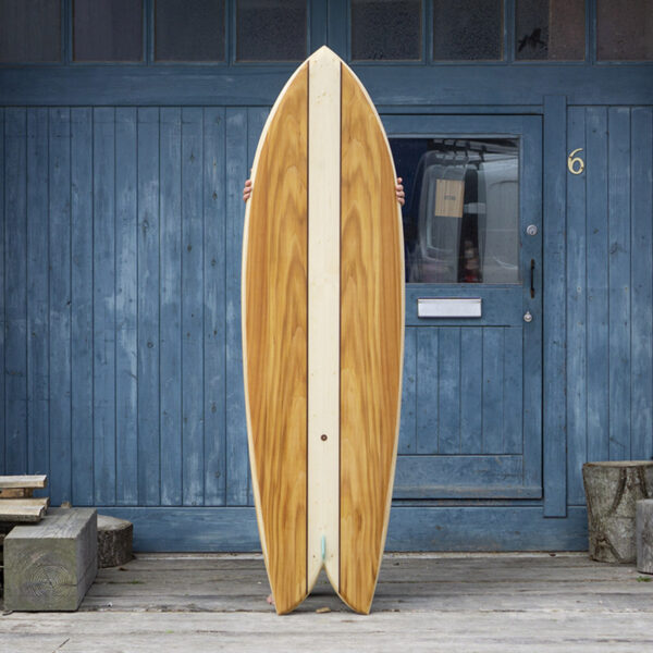 otter sustainable hollow wooden surfboard, the 6'4 Cutter