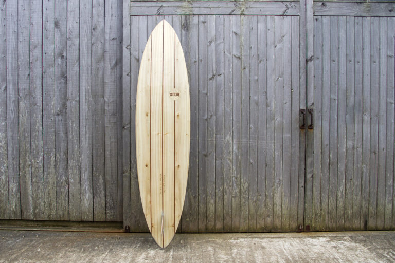 Otter Wooden Surfboard Clipper Single Fin