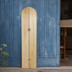 A collaborative bellyboard with surfers against sewage SAS wooden bellybord hand made in the otter workshop