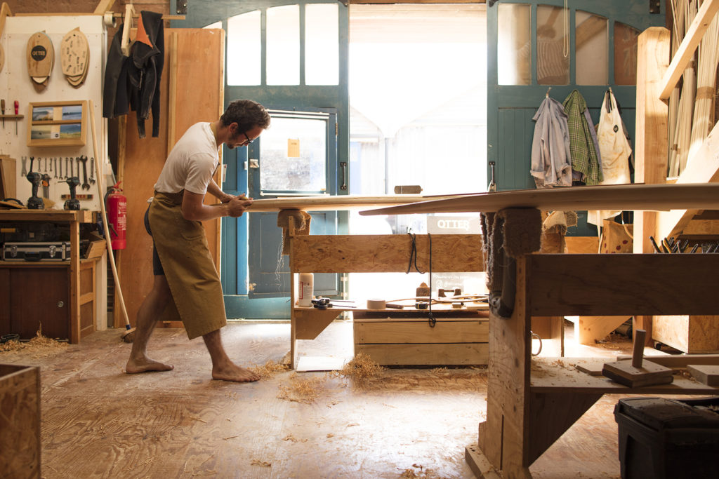 James in the sunny workshop