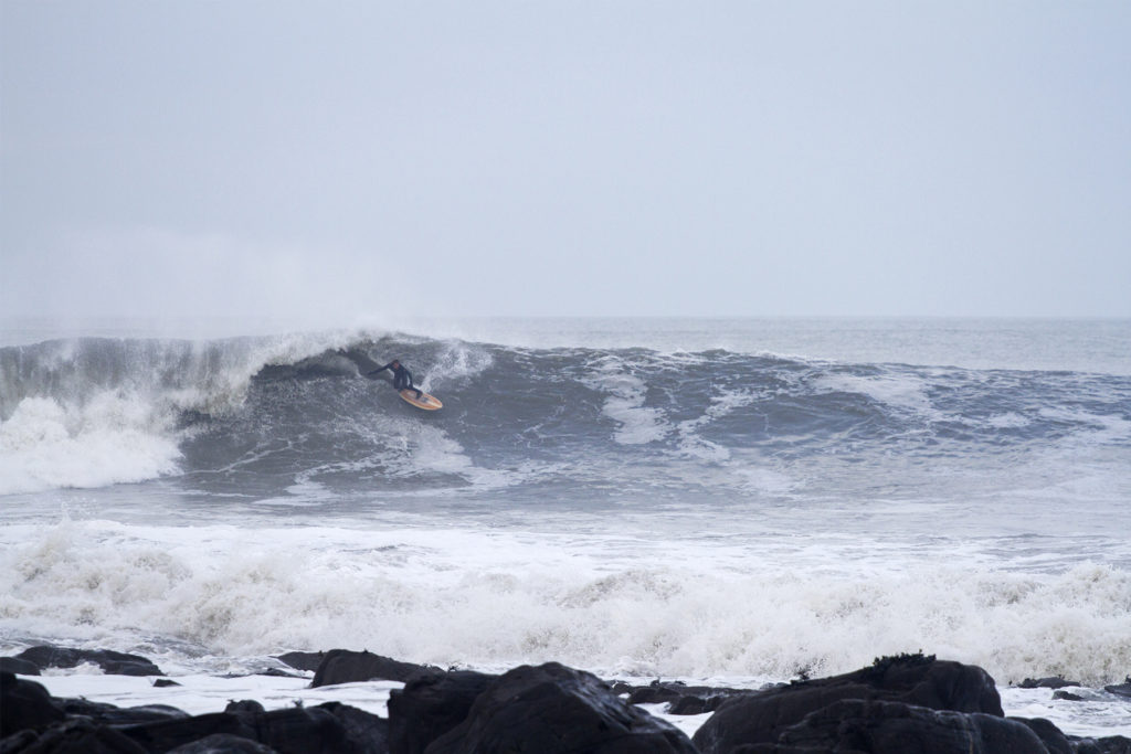 Chris tucking up at Milook