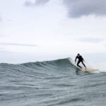 Mat Arney James Otter Surfboards Tea Tree Wooden Longboard First Surf Gwithian 36
