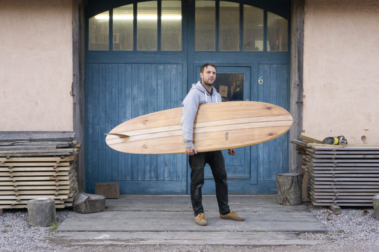 Otter Surfboards Wooden Surfboard Jetty Double Sandwich Hold