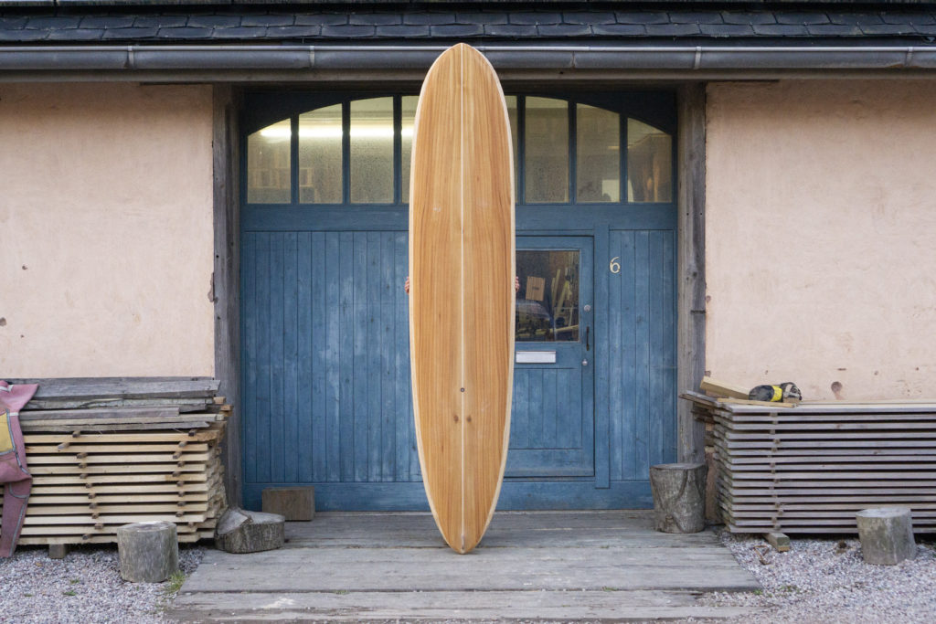 Otter Surfboards Wooden Surfboard Wicket Longboard Single Pale