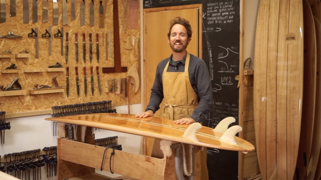 Barque otter wooden surfboard