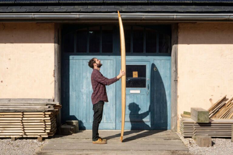 Otter Wooden SUP Stand Up Paddleboard Skiff triple pale profile