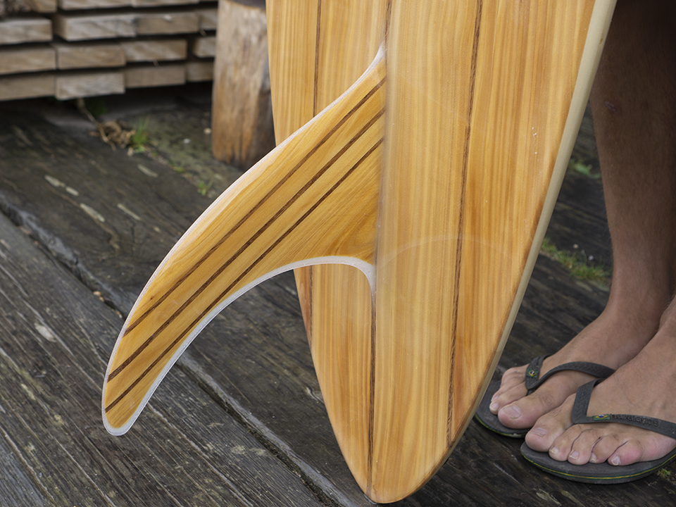 Wooden Longboard Custom Otter Surfboard with Map inlay of Philippines custom wooden singlefin