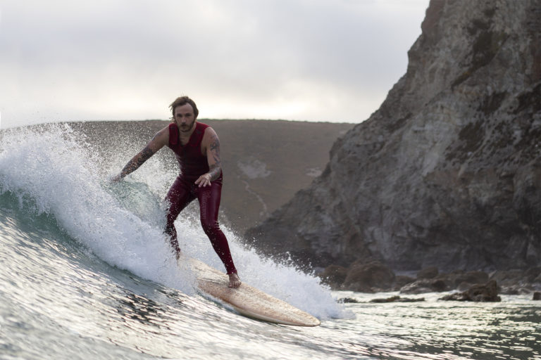 Rob Roma Reviews Wooden surfboard surfing st agnes longboard surfboard cornwall