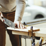 James Otter Surfboards wooden bodysurfing handplane workshop london covent garden finisterre sawing