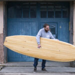 9-8 Otter Wooden Paddle Board SUP Drift Triple Pale - Ally holing 2