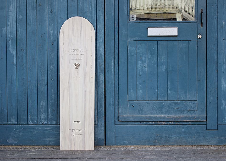 Otter royal wooden bellyboard blue doors