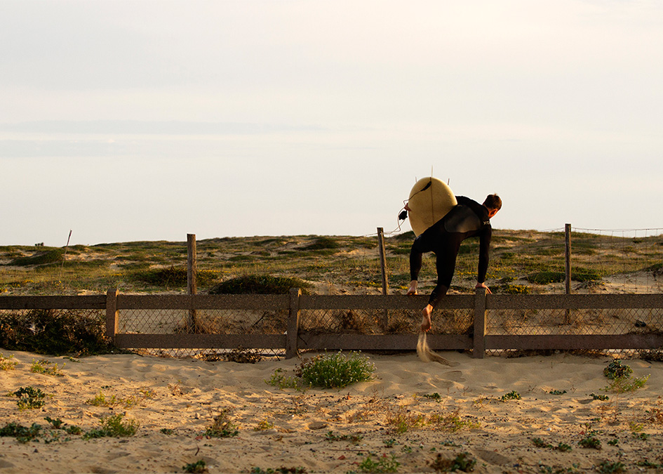 Vive La French Surf Trip Waves in France Mat Arney fence hop