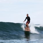 James Otter Riz Boardshorts Wooden Surfboard Seasaw Longboard gliding