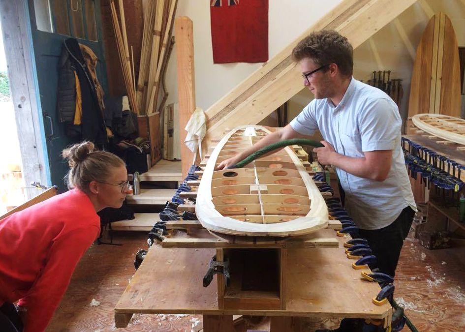 Otter wooden surfboard workshop frame