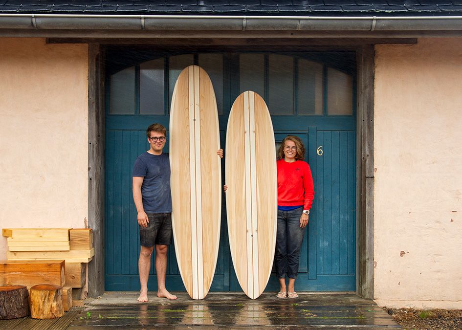 Otter wooden surfboard workshop week
