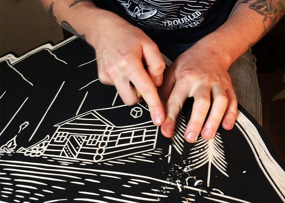 Robbie Jones woodcuts