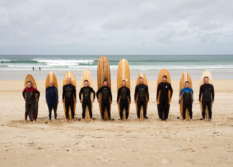 Otter wooden surfboards AGM surfers workshoppers