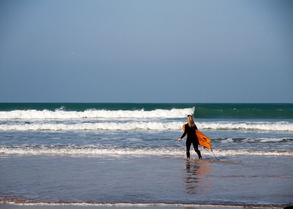 Otter wooden surfboard wave surfer