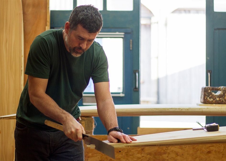 Otter wooden surfboard workshop