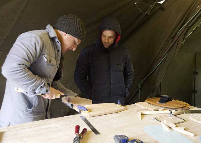 Otter Surfboards Finisterre Handplane Workshop Wheal Kitty St Agnes 2014 Tom Kay and Mark