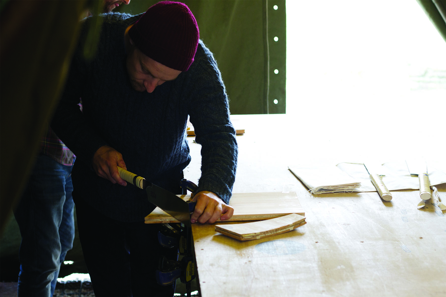 Otter Surfboards Finisterre Handplane Workshop Wheal Kitty St Agnes 2014 mark cutting