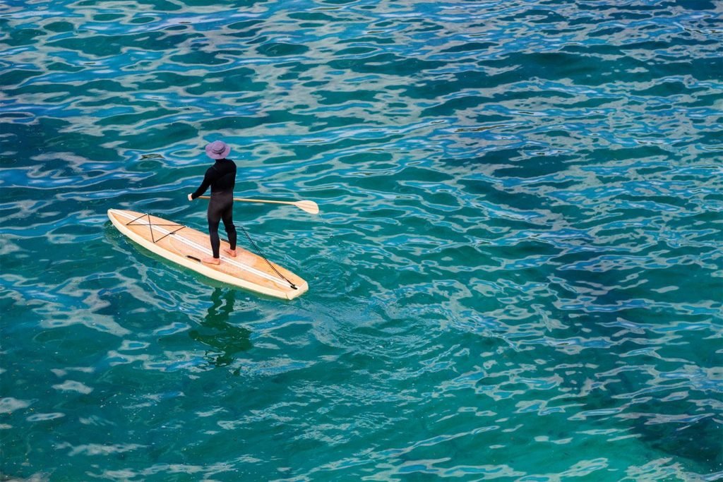 SUP otter wooden flat water