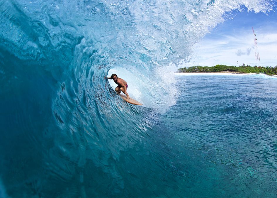 Matt Smith Seadar tube barrel otter wooden surfboard