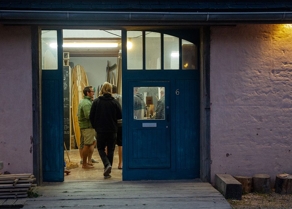 Boards BBQ and Beers blue doors otter workshop