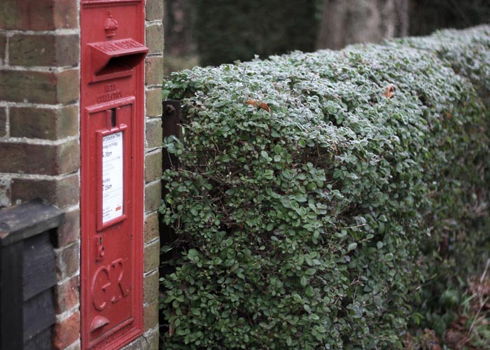 post box in wall