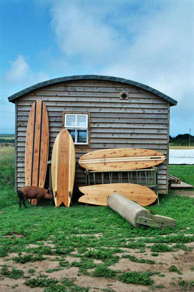 The Storyboard by James Otter and Mat Arney Wooden Surfboard Project pigs and wooden surfboards shepherds hut