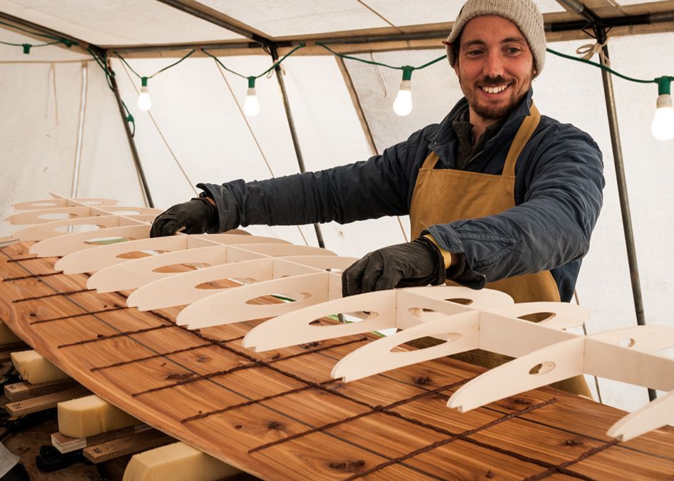 otter wooden surfboard frame