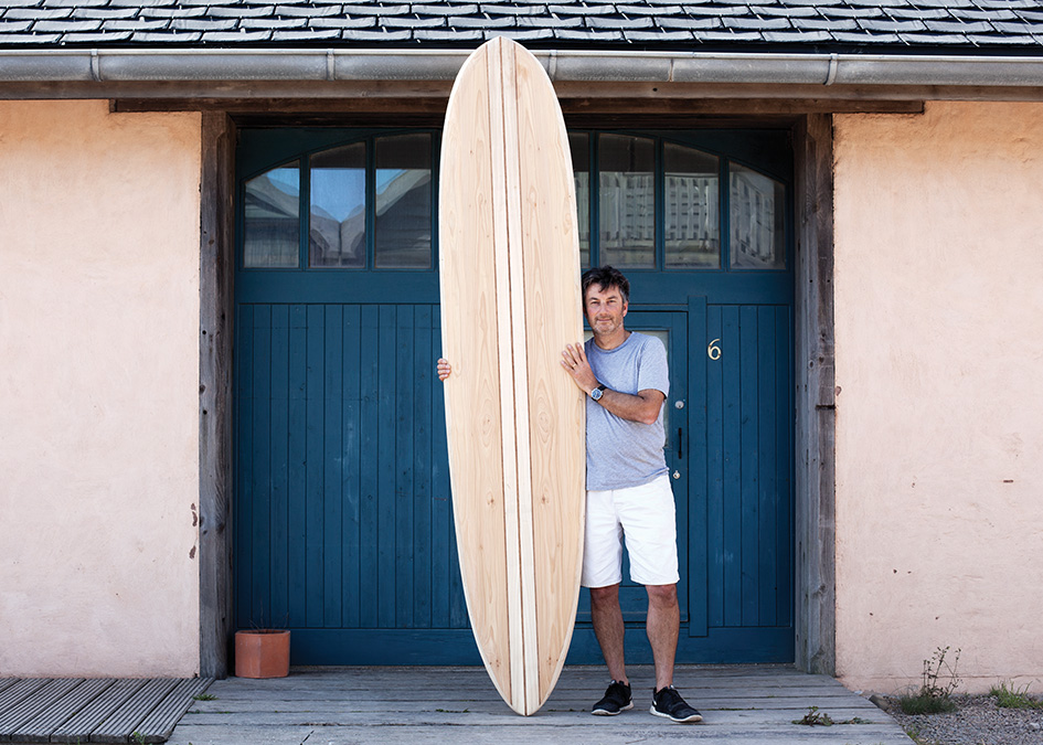 Marc Koska Otter Wooden Surfboard workshop cornwall 2015 portrait