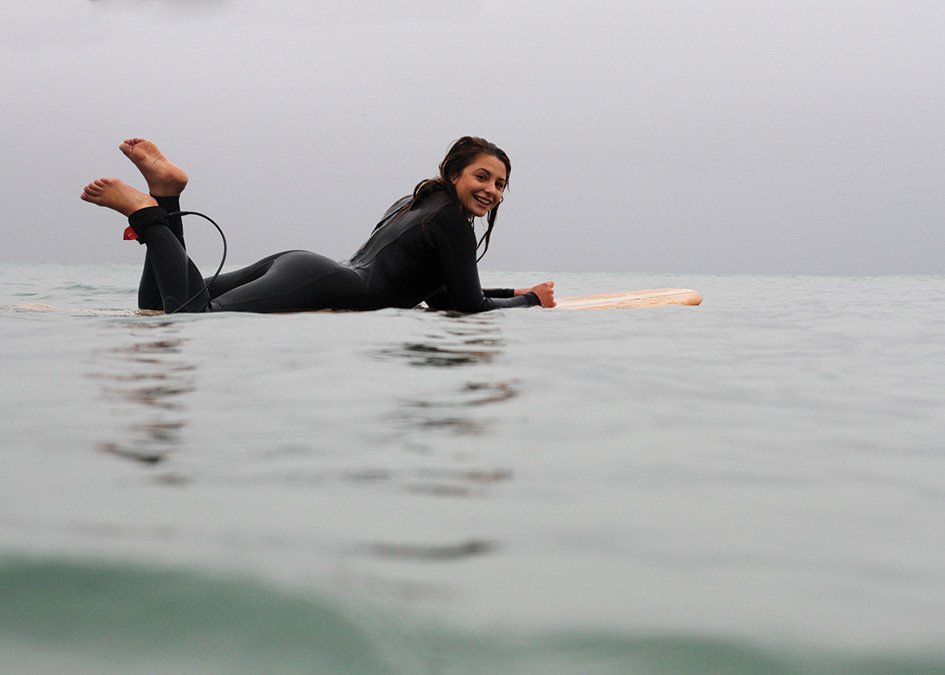 Otter Wooden Surfboard Workshop July 2015 Claire California redwood claire surfing