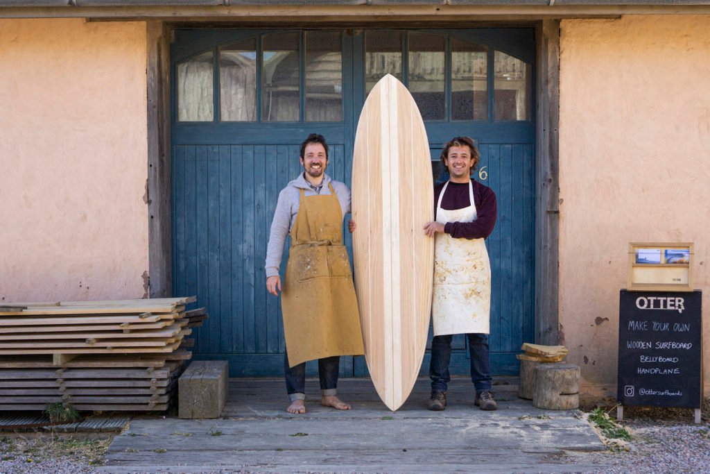 otter wooden surfboard blue doors workshop experience