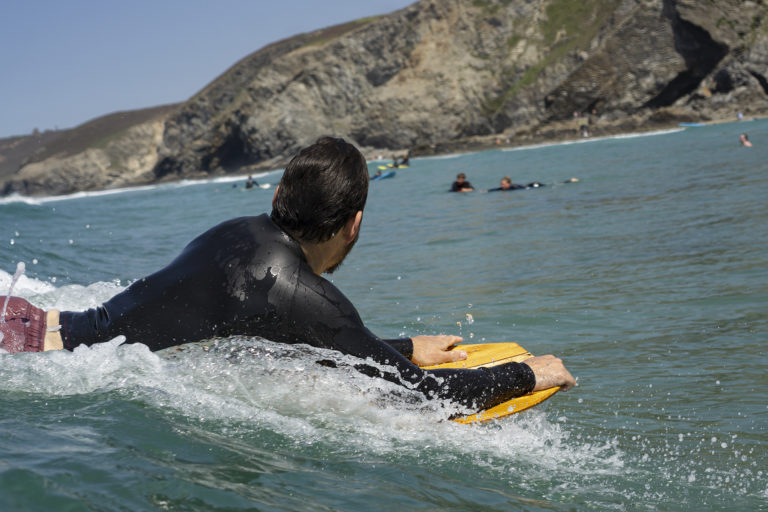 Otter Wooden Bodyboard Wave Cornwall Beach