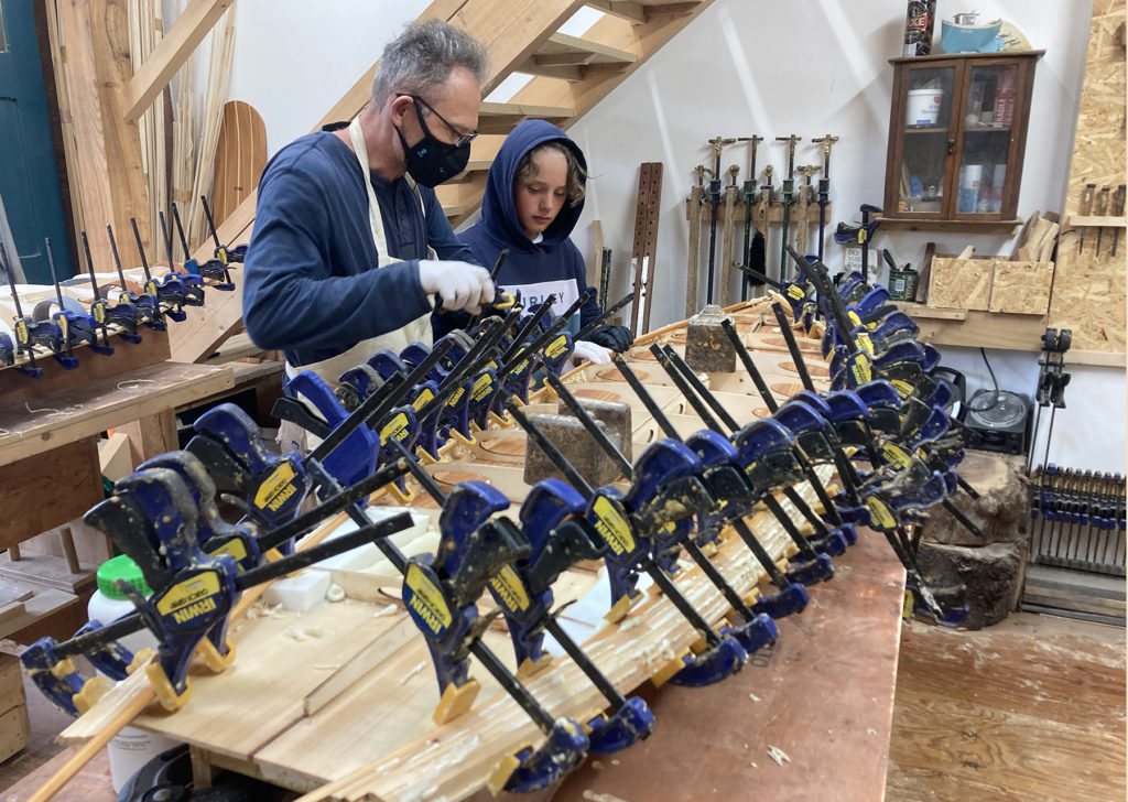 Otter wooden surfboard workshop experience