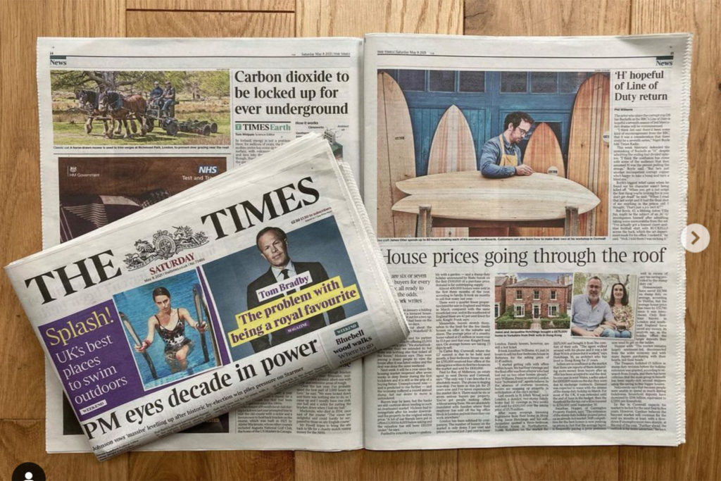 Otter surfboards times telegraph newspaper