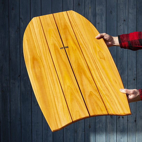 sustainable wooden paipo by Otter Surfboards