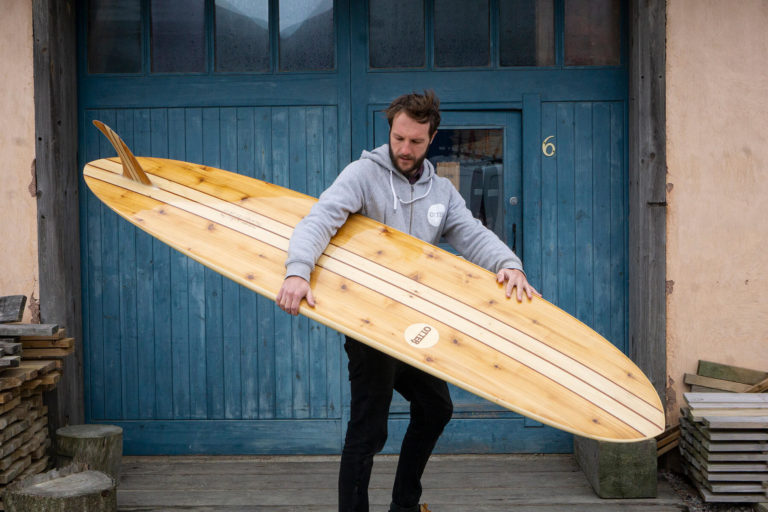 pieces of eight otter wooden surfboard