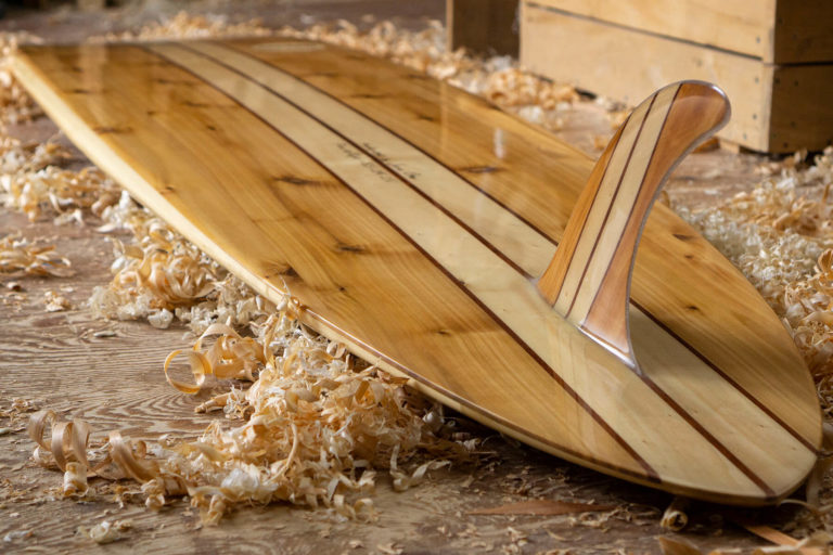 pieces of eight otter wooden surfboard
