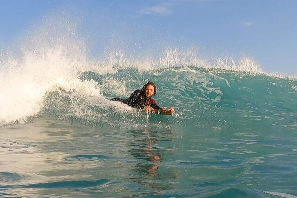Chris MMSC otter surfboards wooden bellyboarding
