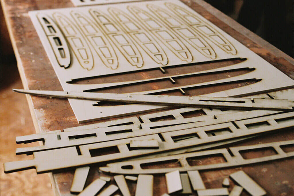 otter wooden surfboard frame