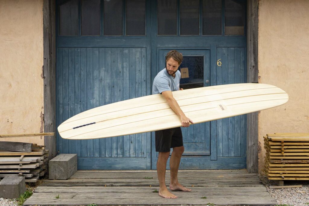 Mat Arney James Otter Surfboards Tea Tree Wooden Longboard