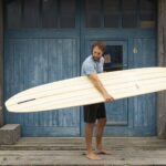Mat Arney James Otter Surfboards Tea Tree Wooden Longboard