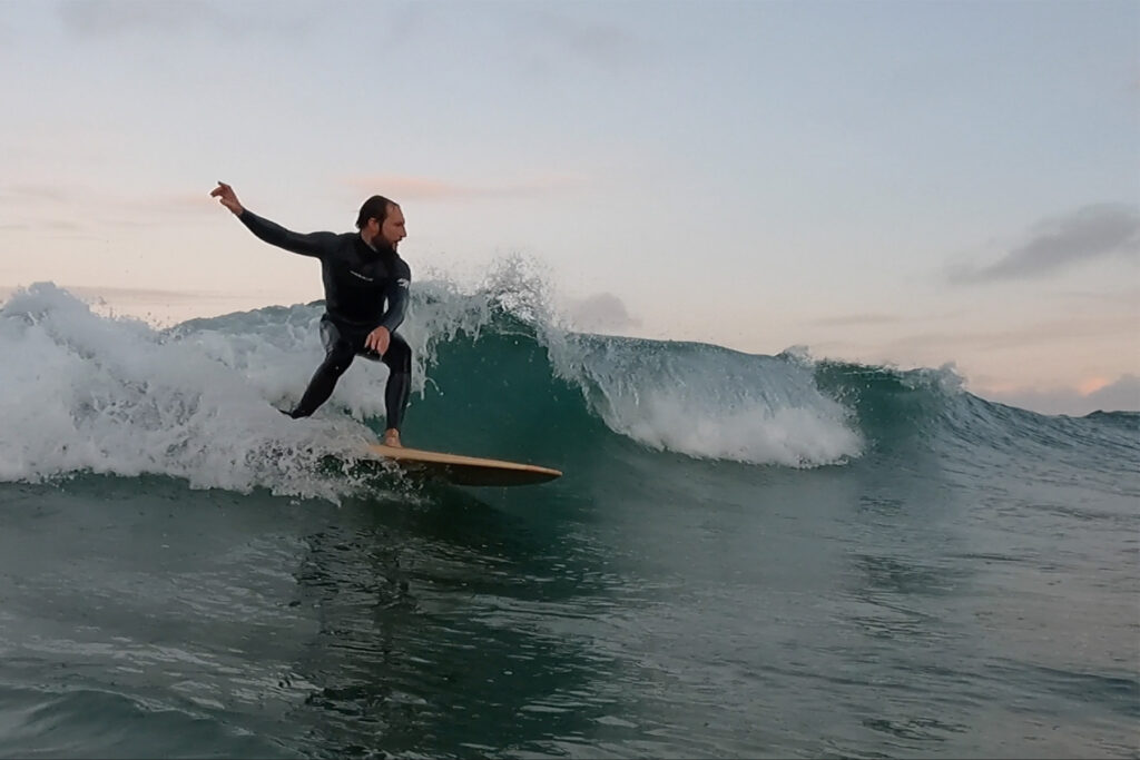 otter wooden surfboards surfing wave MMSC